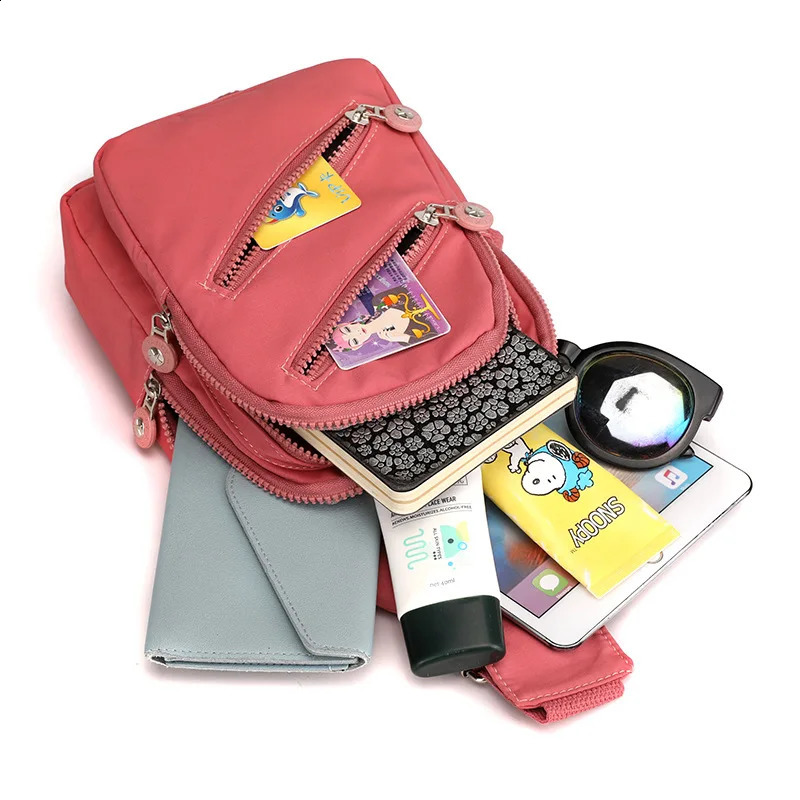 Sling Chest Bag for Women Nylon Fashionable Fanny Pack Shoulder Bags for Women Chest Waist Pack for Travel Crossbody Bags 241228