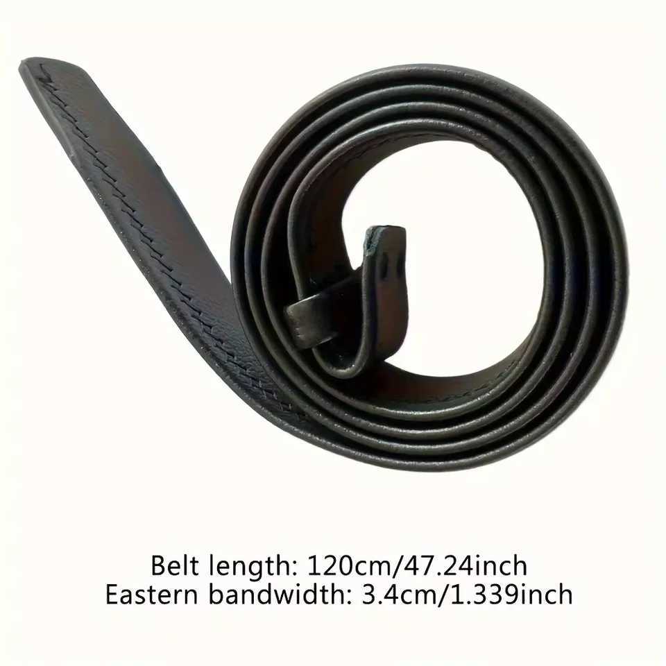 PU leather strap with retro alloy buckle Western style denim zinc alloy metal buckle used for waist belt replacement of clothing accessories W241228