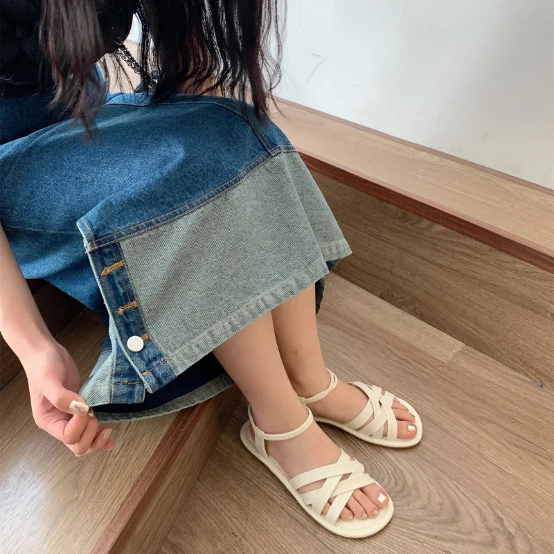 Women Sandals Classics Ankle Strap Summer Sandals Flat Shoes for Women Soft Sole Flats Sandalias Mujer Casual Summer Footwear 241228