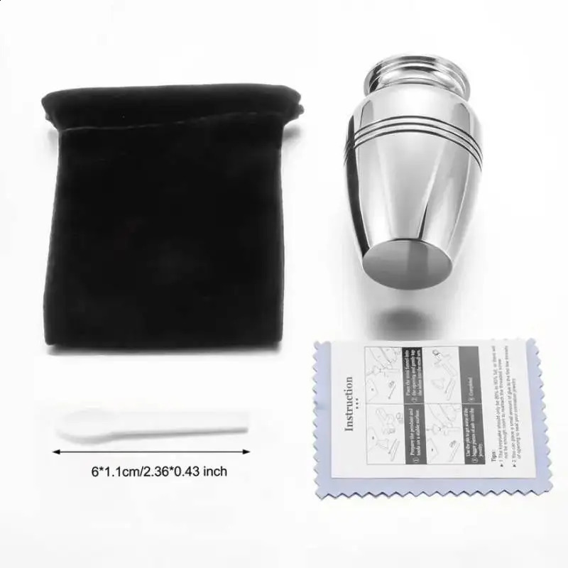 Striped cremation urn for human ashes pet ashes keepsake small stainless steel ashes holder funeral ashes memorial container 250106