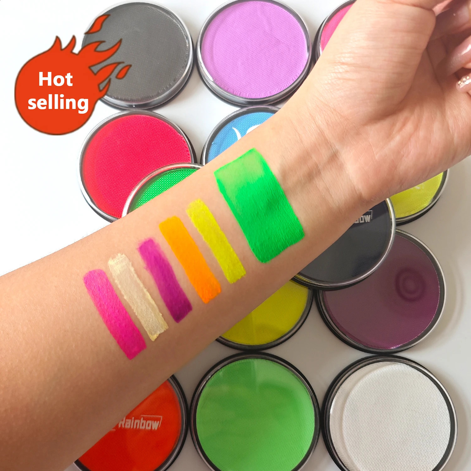 Professional 20g facial painting watersoluble fluorescent pigment Halloween party makeup tool body painting paint 241224