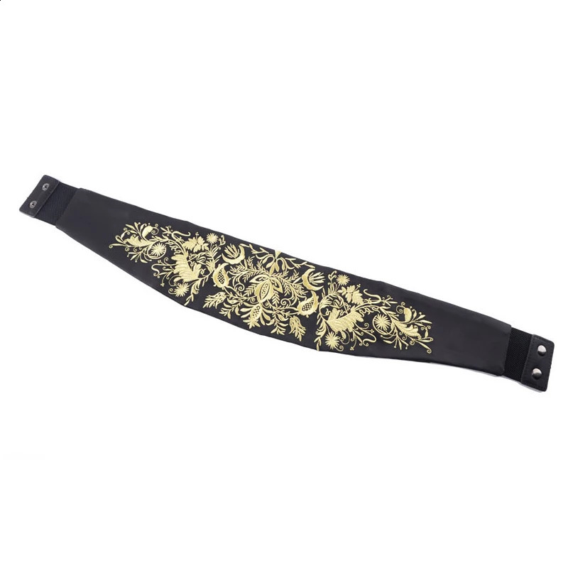 Japanese Retro Embroidered Wide Belt Cummerbunds Kimono Dress Decor Belt Girdle Adjustable Lady Yukata Sash Tie Waistband 241227