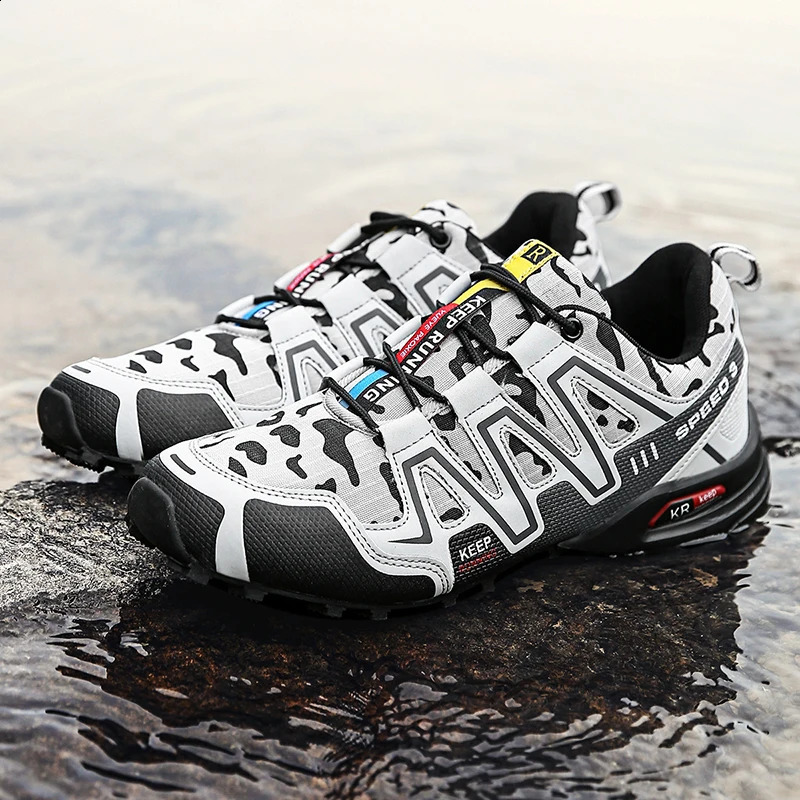 Men Hiking Shoes Outdoor Trail Running Shoes Mesh Breathable Hiking Training Shoes Casual Sports Shoes Large Size 39-47 241228