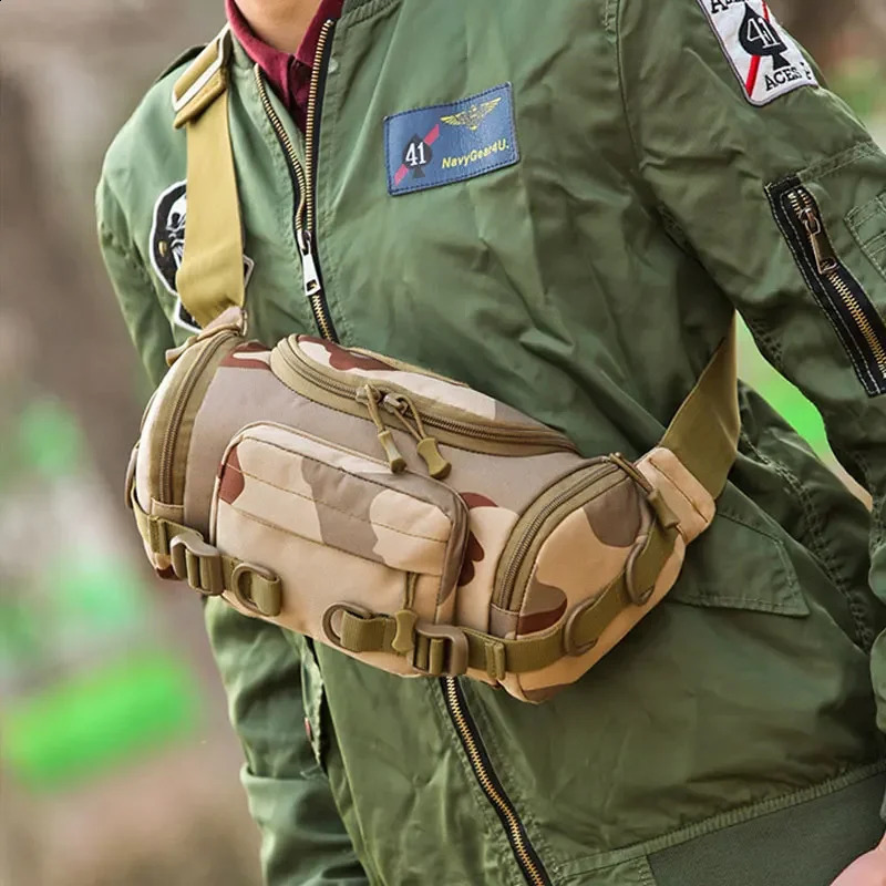 YoReAi Tactical Men Waist Pack Nylon Hiking Phone Pouch Outdoor Sports Army Military Hunting Climbing Camping Belt Chest Bags 241228