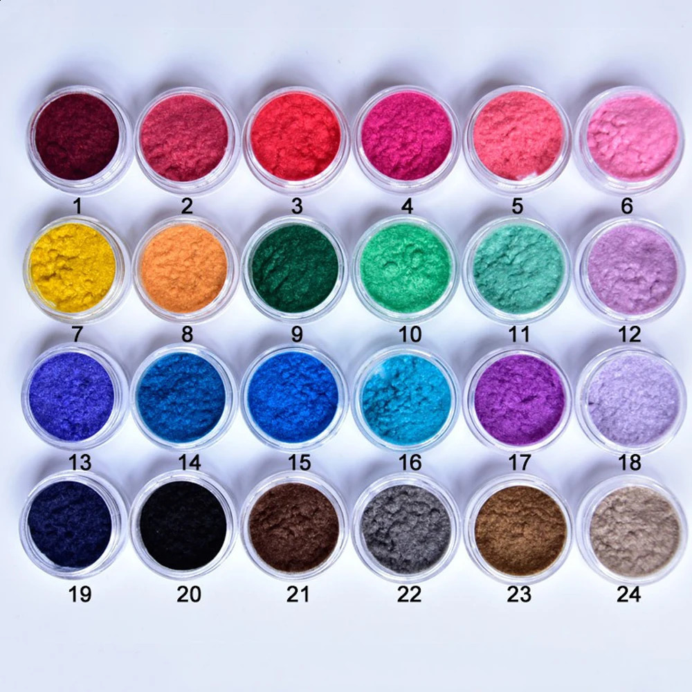 24 jars Flocking Nails Multi Colors Velvet Powder Dust Cashmere Nail Art Pigment Fuzzy 3D Chrome Soft Powders dhd5w 241223