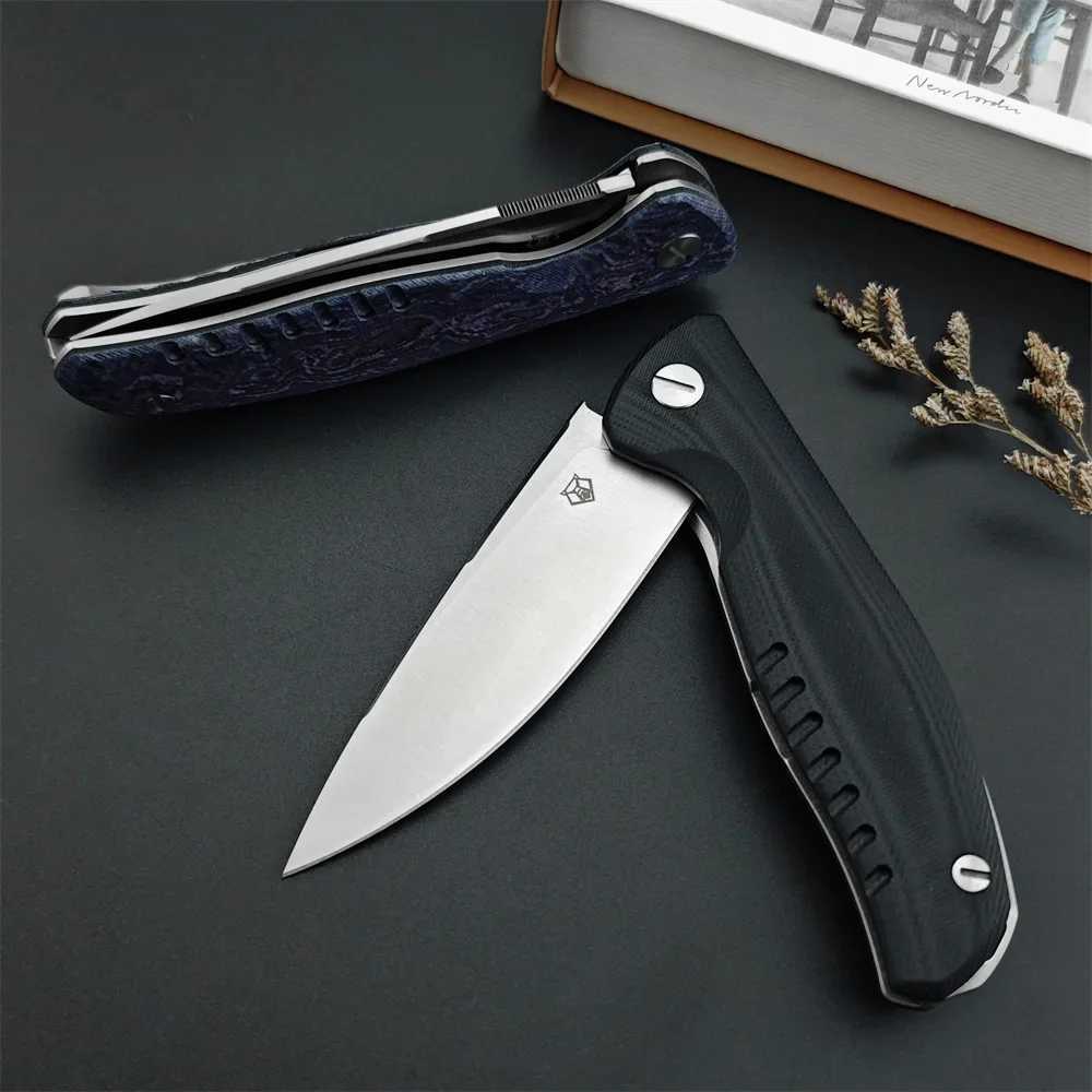 Shirogorov Folding Pocket Knife D2 Blade G10 Hand Mens Gift Outdoor EDC Survival Cam Hiking Hunting Cutting ToolsXJ241228