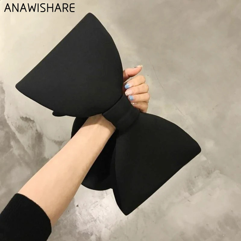 ANAARE Women Handbags Bow Day Clutches Bag Ladies Evening Party Clutches Black Handbag Shoulder Bag Bolsas Feminina 241227