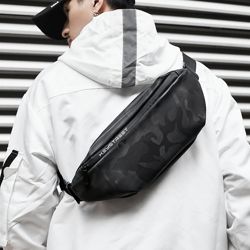 Small Waist Pack for Men Women Mini Adjustable Waterproof Shoulder Crossbody Bag Casual Black Fanny Belt Wallets Purse Chest Bag 241228