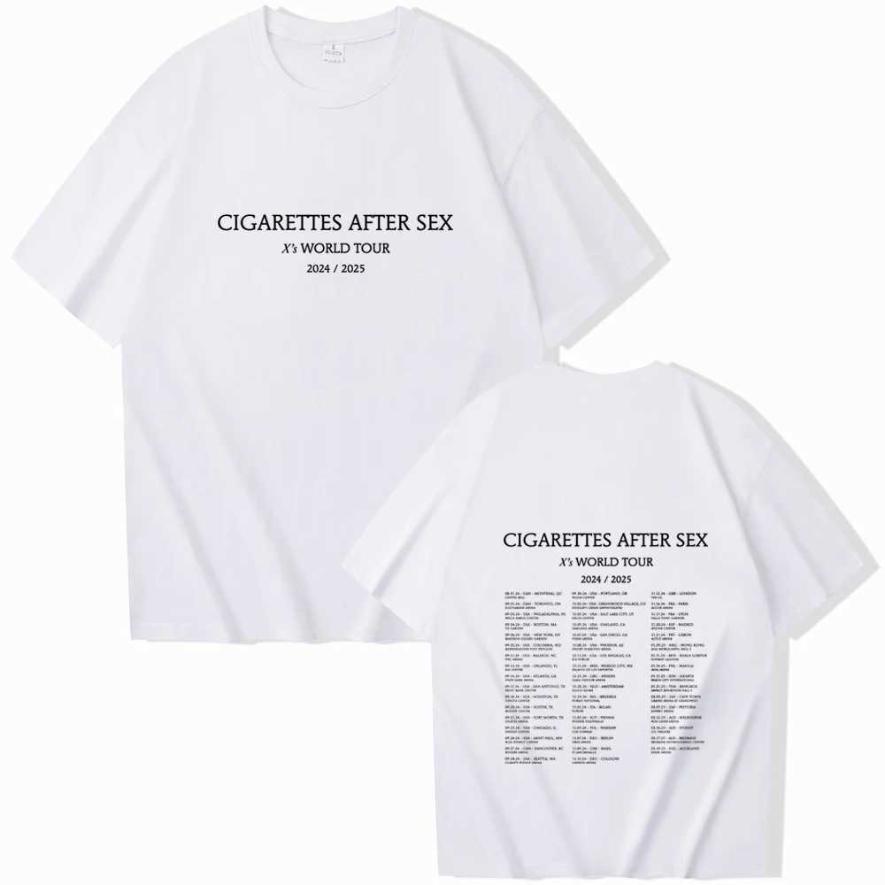 Cigarettes After Sex Xs World Tour 2024 Unisex Summer O-neck Oversized T-shirt Music Fans Gift T-shirt Casual Regular Printing X241228
