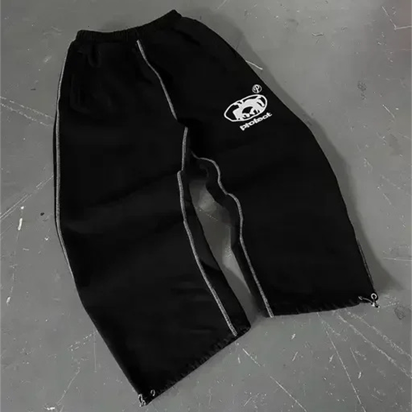 Retro Camo Sweatpants Y2K Pants Mens Womens Hip Hop Tactical Camo Baggy Casual Pants Gothic Elastic Waist Jogging Trousers 241226