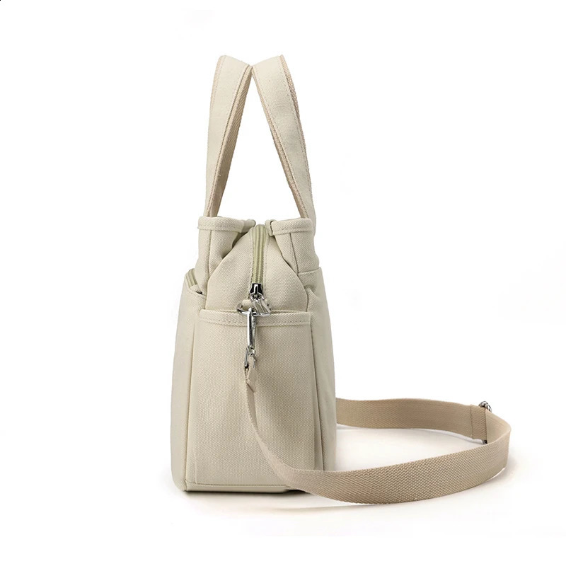 High Capacity Top-Handle Bag For women Shoulder CrossBody Bag Vintage Canvas Ladies Tote Messenger Bag Female Travel Handbag 241228