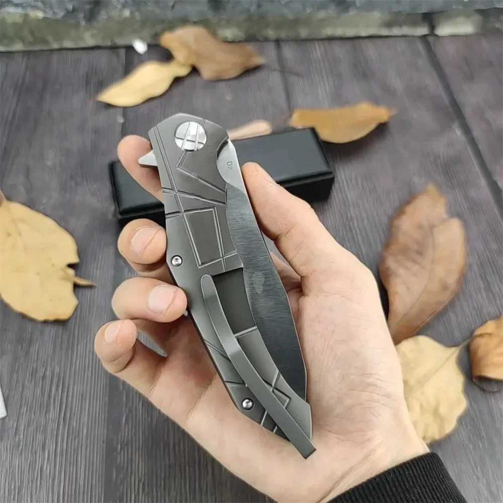 High Quality Hunting Folding Knife Tactical Knife D2 Blades 420Steel +G10 Hand Outdoor EDC Cutting Knife Cam Survival ToolXJ241228