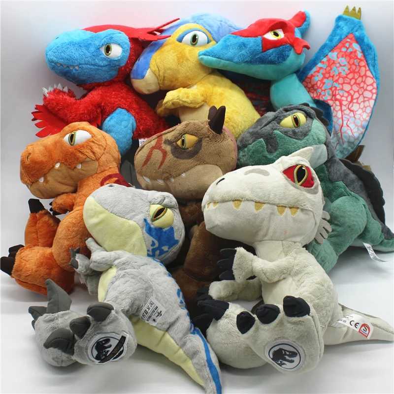 25cm Jurassic Dinosaur Plush Toy Lifelike Triceratops Ankylosaur Stegosaur T-rex Pterosaur Dragon Doll Cartoon Soft Kids Gift X241227