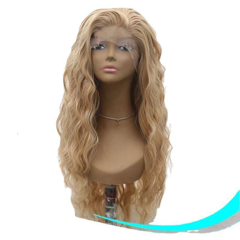 13 * 2.5 Synthetic Lace Wig With Mixed Gold Small Curly And Long Hair Full Head Cover Kq2 Kq2