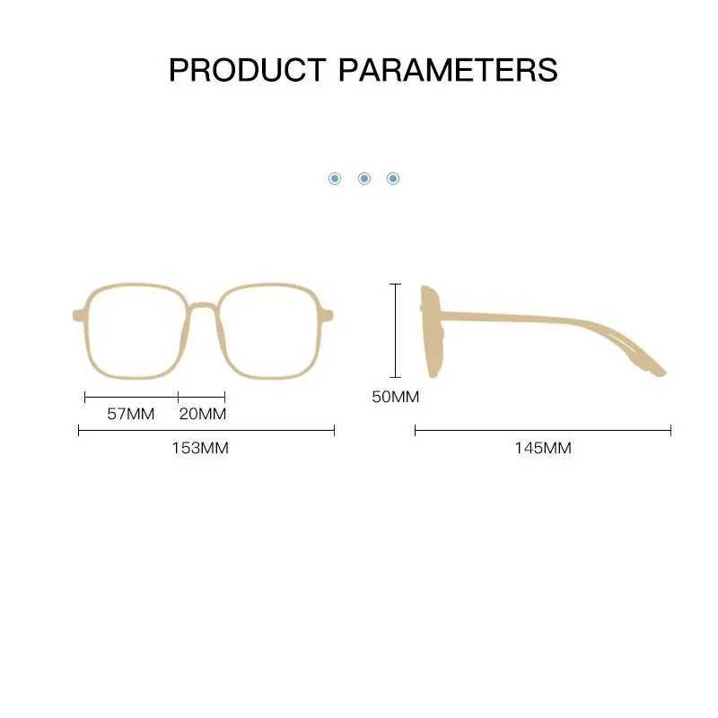 Square Polygon Frame Plain Glasses Blue Membrane Glasses All Can Match Men Women Fashion Glasses Lenses Blocking Eyewear W241228
