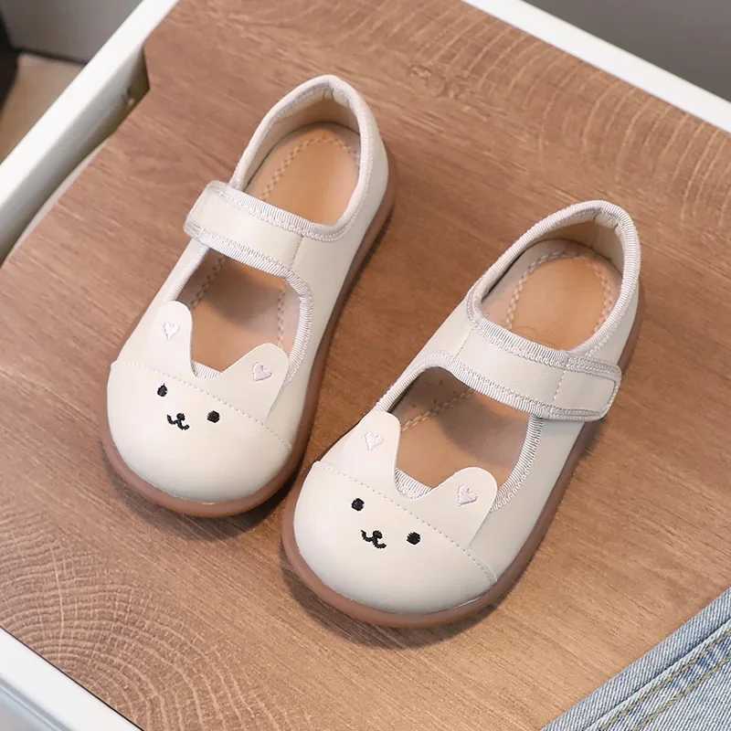 Spring Baby Girls Shoes Embroidered Bunny High Qu Arch Insole Childrens Flats Mary Jane Little Kids Casual Shoes W241228