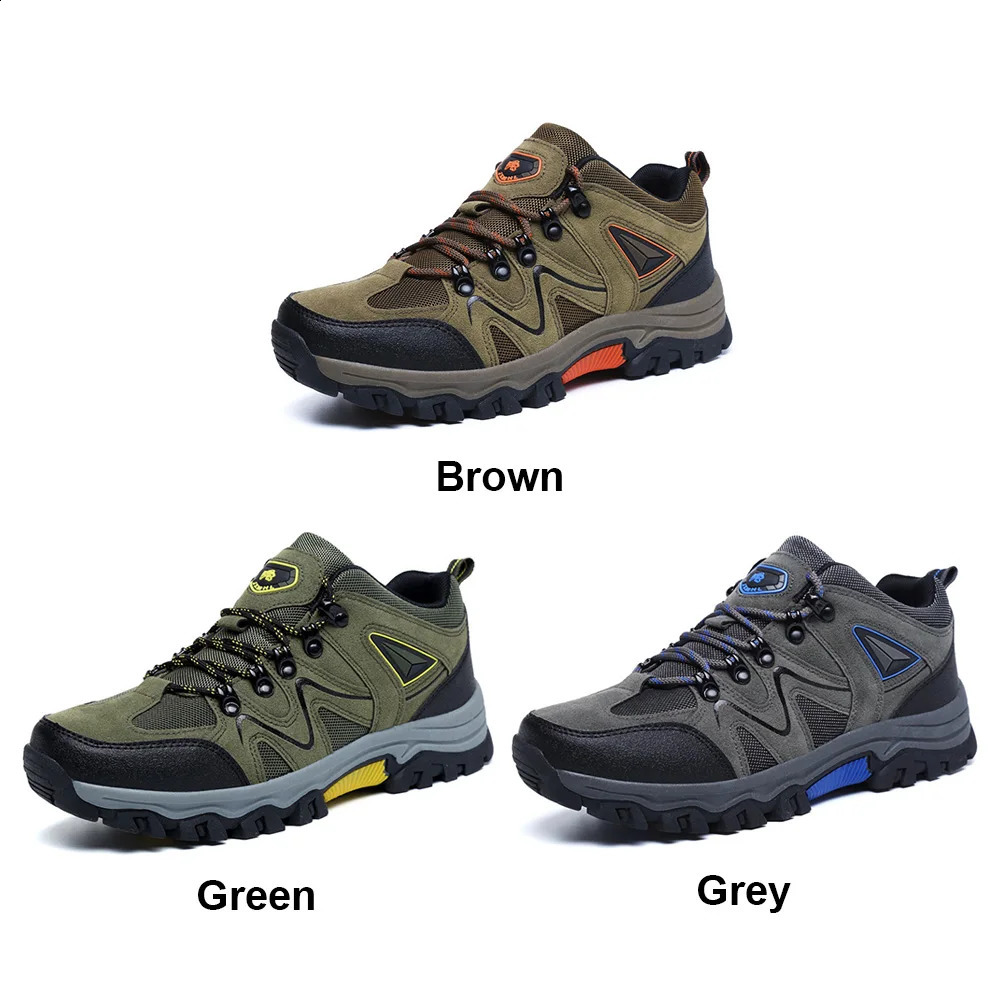 Men Hiking Shoes Non-Slip Walking Sneakers Suede Leather Climbing Shoes Field Walking Shoes Outdoor Trailing Shoes 241228