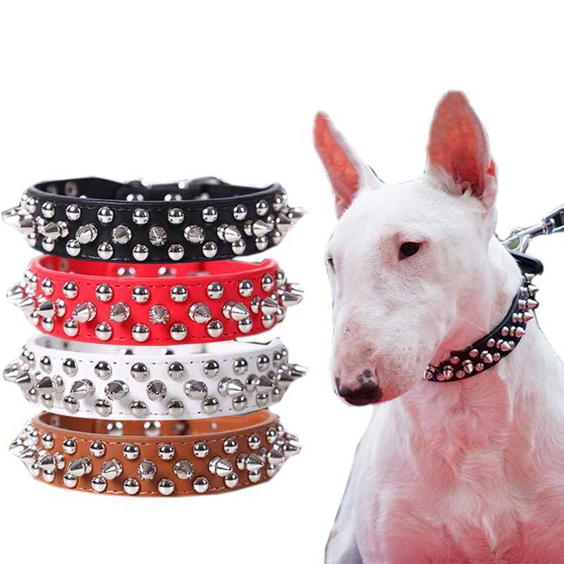 Anti bite nail pet dog collar suitable for small medium large dogs sports pads bulldogs puppies large dog collars pet supplies M241228