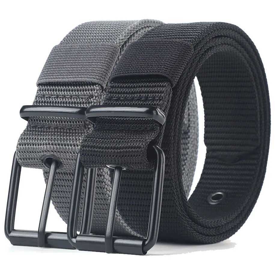 Perforated Canvas Belt Mens Needle Buckle Belt Student Youth Korean Version Versatile Jeans Belt Military Training Extende W241228