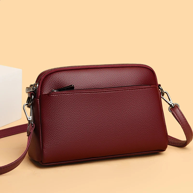 100% Cow Leather Handbag Women Genuine Leather Shoulder Bag Natural High Quality Cowhide Crossbody Large Capacity Messenger Bag 241223