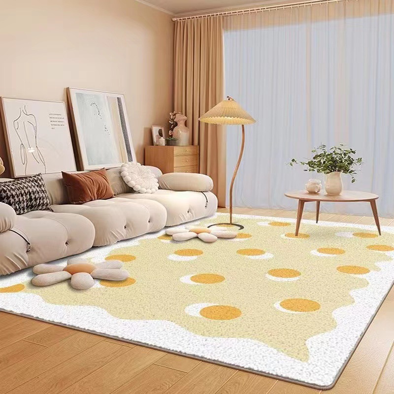 5013-73.8-Beige Striped Minimalist Rug Comfortable Large Area Living Room Rugs Refreshing Bedroom