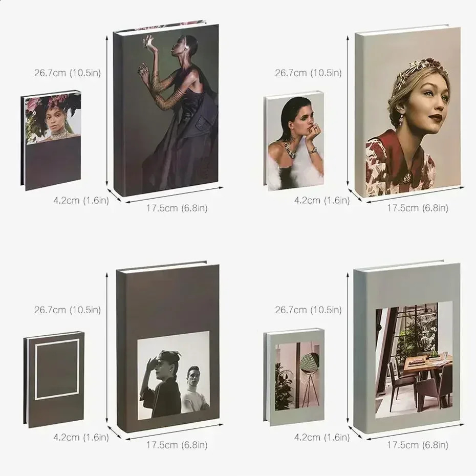 Modern Soft Book Decoration Simulation Fashion Book Home Decor Club el Model Room for Womens Living Room Props 241227