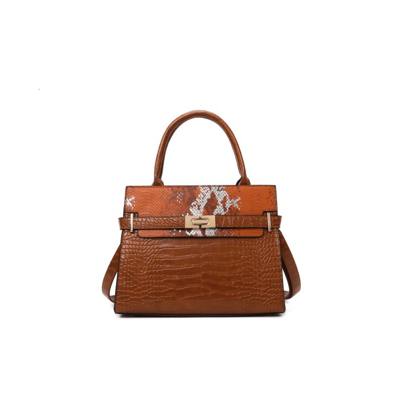 Crocodile Pattern Fashion Shoulder Designer PU Leather Crossbody Bag Women's Large Handbag