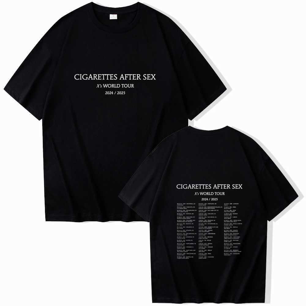 Cigarettes After Sex Xs World Tour 2024 Unisex Summer O-neck Oversized T-shirt Music Fans Gift T-shirt Casual Regular Printing X241228