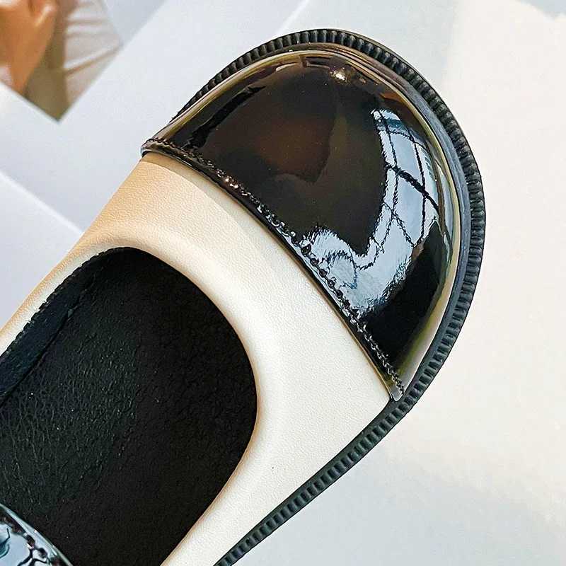 Children Leather Shoes Fashion Patent Leather Girls Flat Shoes Black White Vintage School 23-36 Toddler Kids Princess Shoes W241228