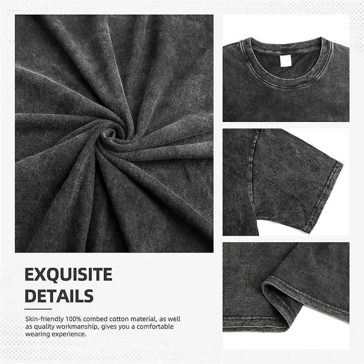 Mens T Shirt Tekken 8 Washed T-Shirts Trendy Cool Hot Game Summer T Shirt Y2K Retro Custom Casual Tops Gift Idea X250227