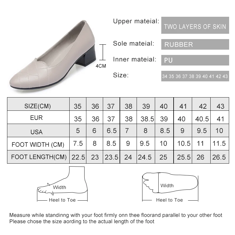 AIYUQI Women Office Shoes Genuine Leather Shallow Mouth Women Spring Shoes Mid-heel Middle-aged Mother Shoes Women