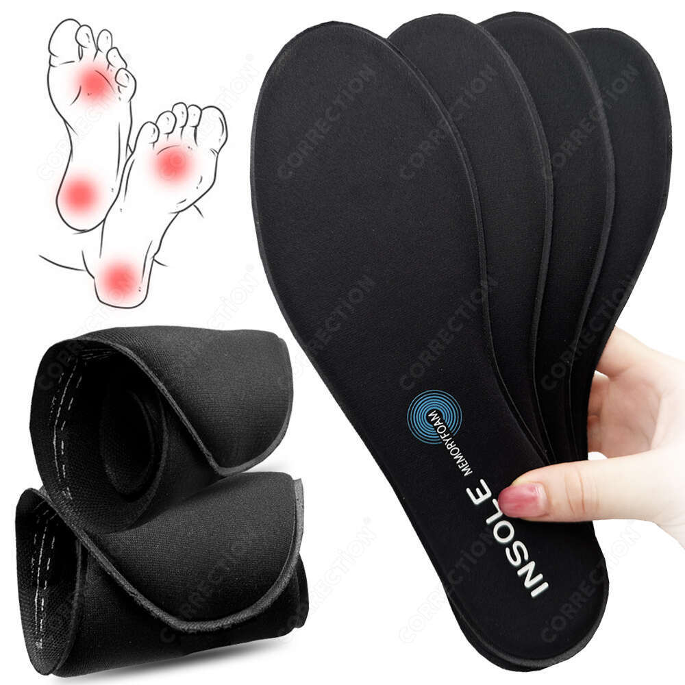 CORRECTION Best Slow Rebound Memory Foam Insole For Men Women Sports Running Ventilation Shock Odor Sweat Absorption