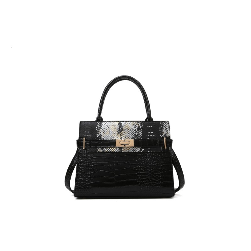 Crocodile Pattern Fashion Shoulder Designer PU Leather Crossbody Bag Women's Large Handbag