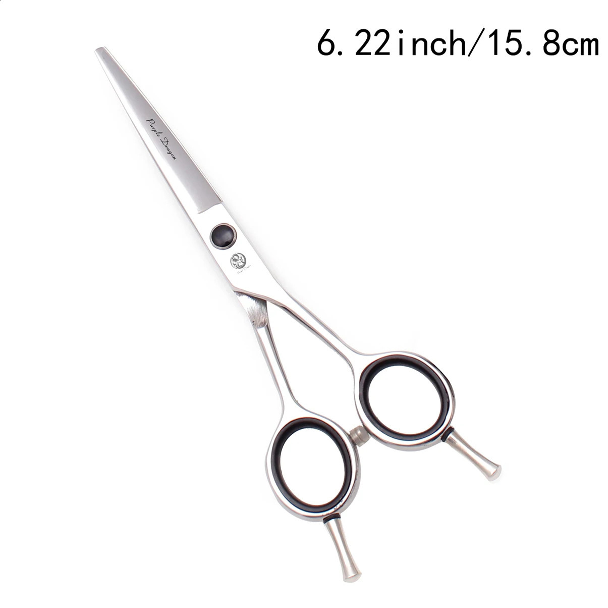 Professional Barber Scissors Purple Dragon Japan 440C Silver Hairdressing Cutting Scissors Up Curved Scissors BarberShop Z1027 241227