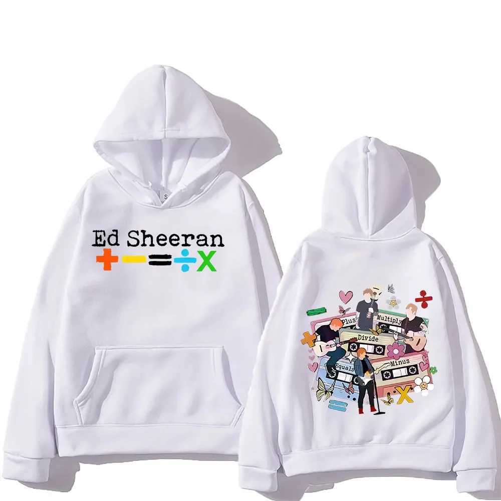Ed Sheeran Tour 2024 Hoodie Double sided Printed Retro Hip Hop Sweatshirt with Hoodie Wool Punk Costume Sudaderas Soft Hoodie X241228