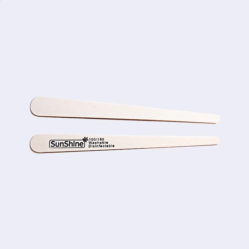 SunShine 20Pcs Wooden Nail File Professional Nail Art Sanding Buffer Files 100/180 Double Side For Salon Manicure Pedicure 241223
