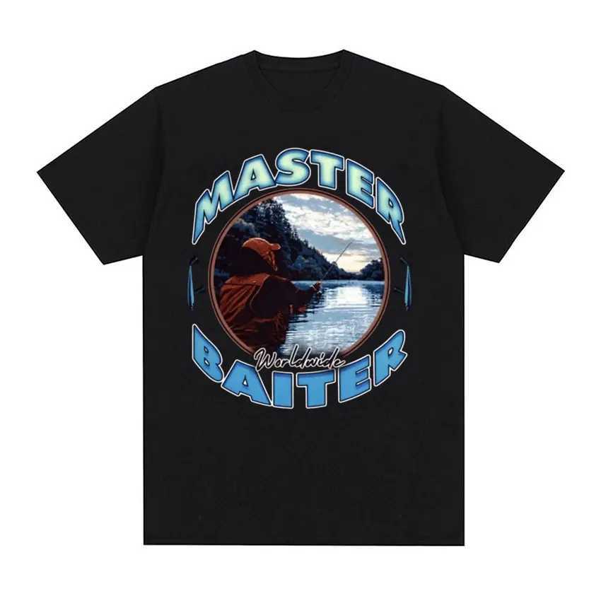 Funny Master Baiter Fishing Parody T-Shirt Summer Men Women Clothing Fashion T Shirts Cotton Short Slve Oversized T-shirt Tops X2502271