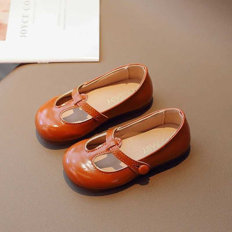 Lovely Toddler Girls Mary Janes Vintage New 2024 Shallow Autumn Round Toe Non-slip Classic Light Kids Shoe Children Flat Shoes W241228