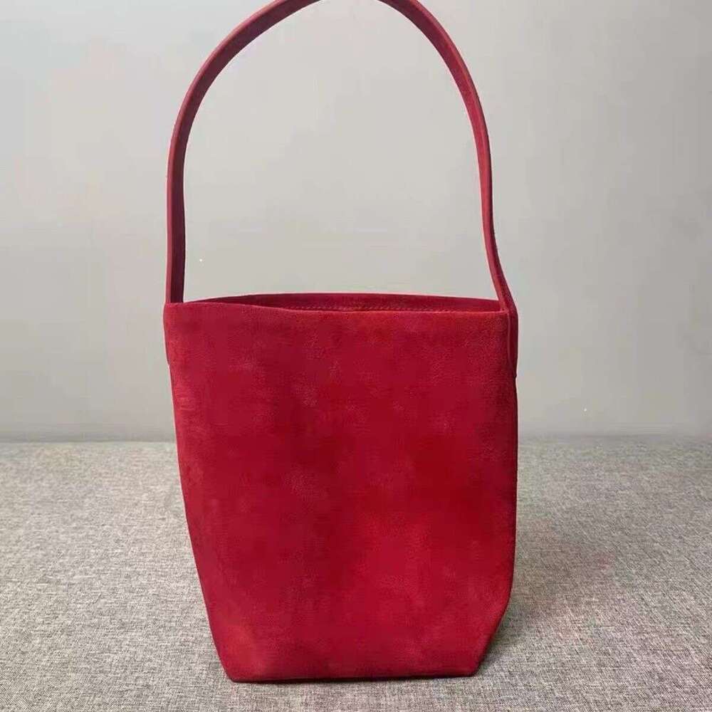 Autumn And Winter Imitation Suede Bucket Bag For Women, Large Capacity Hand-Held Shoulder Casual Solid Color, Niche Underarm Bag, Trendy