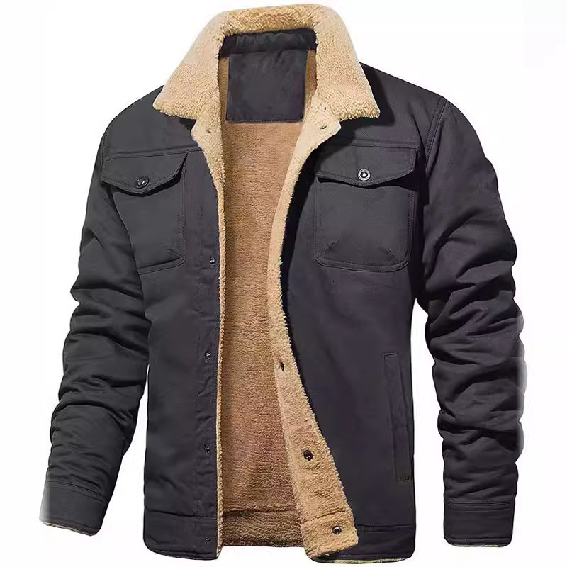 2025 Autumn and Winter Mens High quality Jackets with Velvet Cotton designer Workwear Casual Jackets Mens Jackets Coat