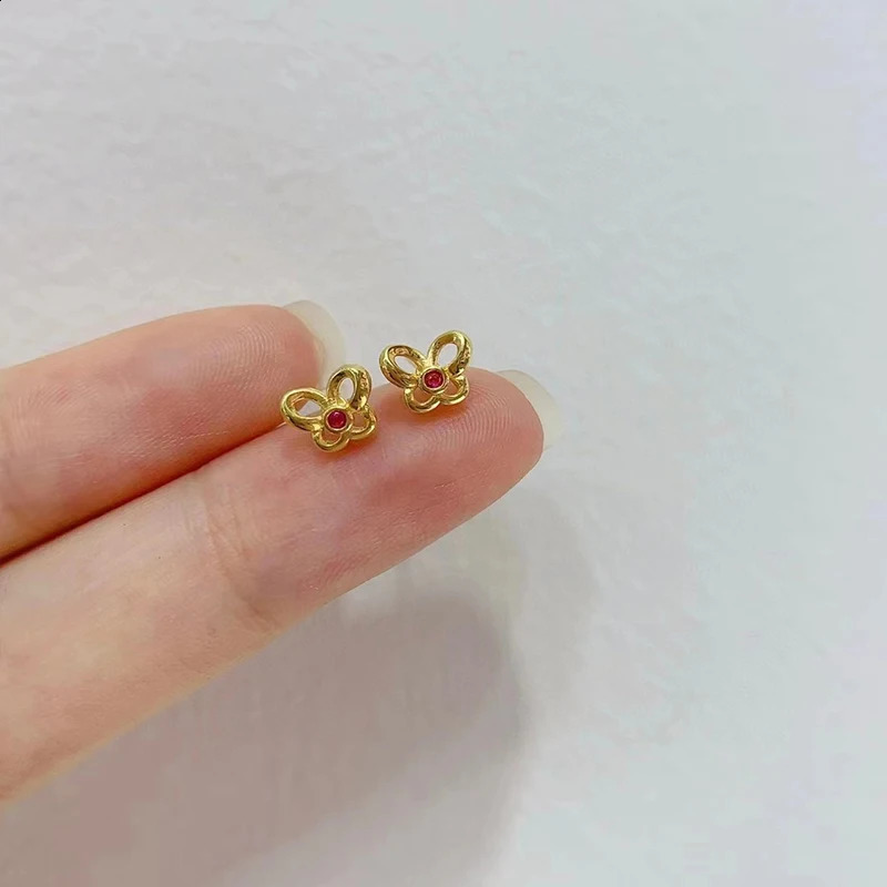 MUZHI Real 18K Gold Earrings for Women Pure AU750 Simplicity Fashion Style Earring Series Fine Jewelry Gift 241226