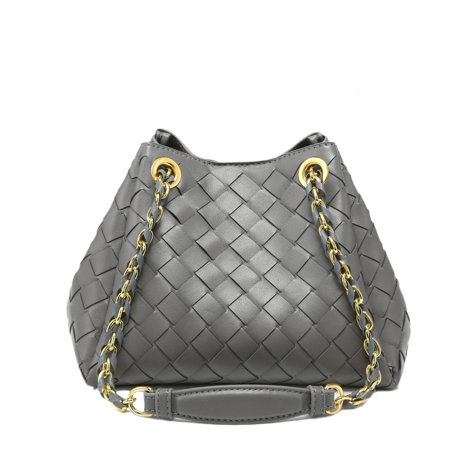 Bag Woven Metal Rope Buckle Shoulder Hand-Held Commuting Bucket Bag, Versatile And Fashionable Parachute Bag For Women
