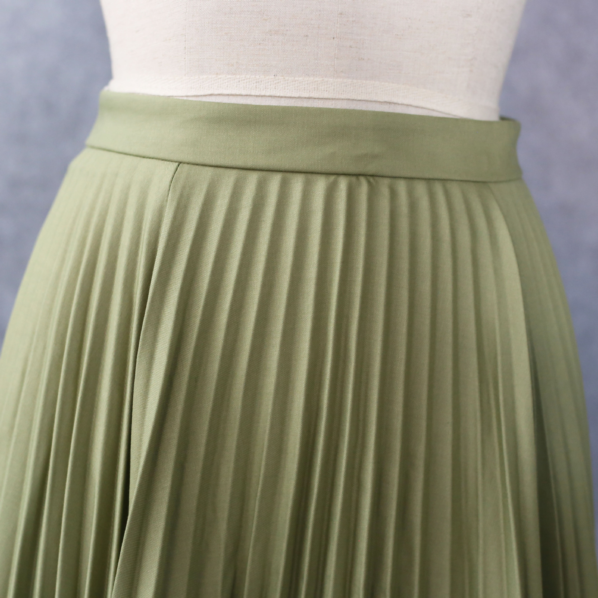 D2152 irregular pleated skirt high waist Monet skirt A-line midi skirt