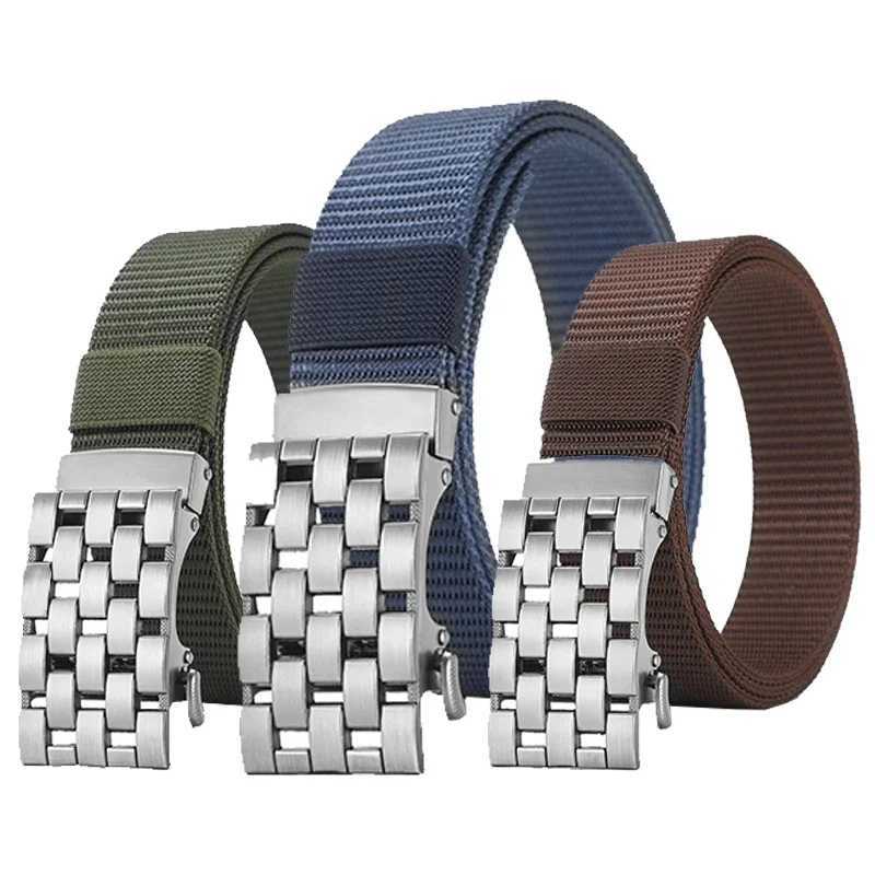 Cintures for Men Nylon Canvas Mens Fabric Belt Fashion High Quality Webbing Belt Designer for Jeans Working Belt Male ZX006 W241228