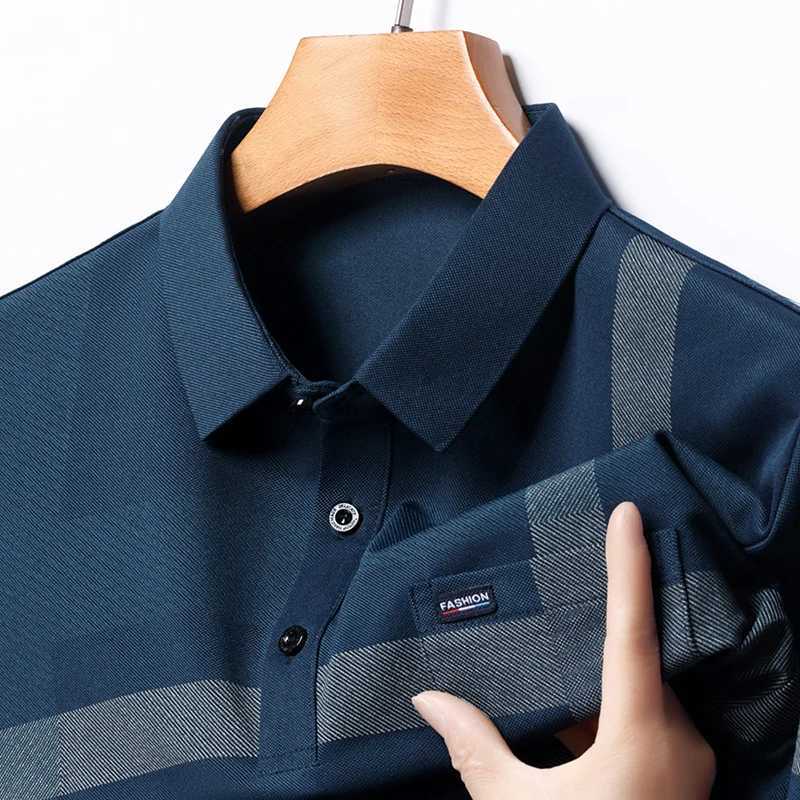 Summer high-end pocket fashion design mens short sleeved high-quality lapel shirt shirt business casual striped Korean style X241228