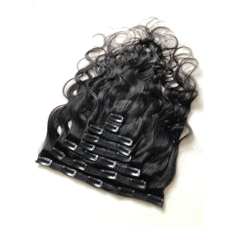Body Wave Peruvian 100% Human Hair Clip In On Hair Extensions Natural Color 8-24inch Indian Virgin Hair Products