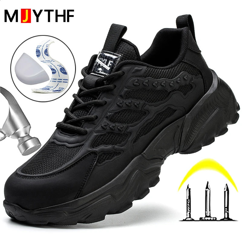 White Safety Shoes Men Steel Toe Boots Work Sneakers Antismash Antipuncture Indestructible Sport Protective 241223