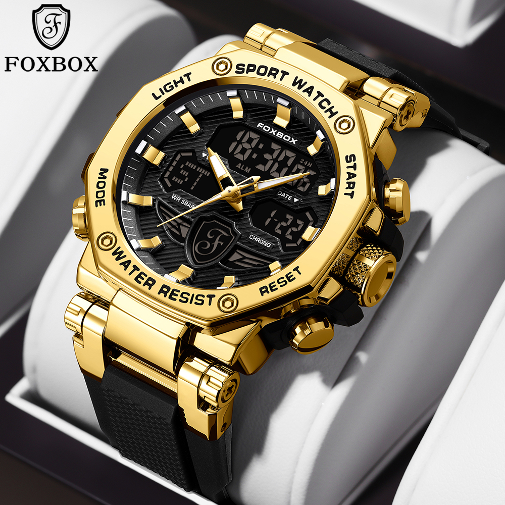 LIGE 2024 new sports waterproof electronic watch men's multifunctional dual display fashionable casual youth electronic watch Watch for teenagers