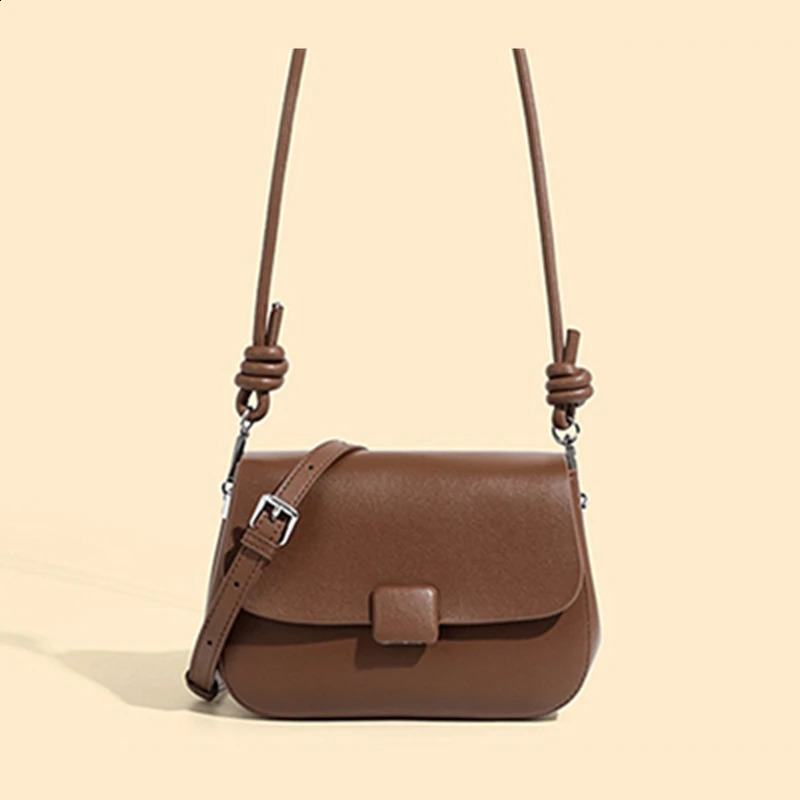 Hifashion Vintage Genuine Leather Underarm Small Shoulder Bags For Women 2025 Trend ner Saddle Crossbody Ladies Handbags 241227