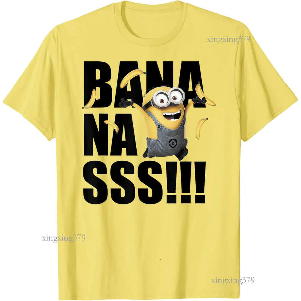 Summer T shirts Mens Womens Lovely Cute Minions Dave Goes Bananas Graphic T-Shirt short clothes tops cartoon tees tshirt